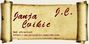 Janja Cvikić vizit kartica